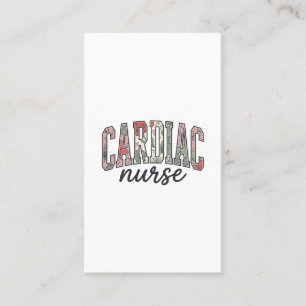 Herzkrankenschwester Florales Varsity-Lettering-De Visitenkarte