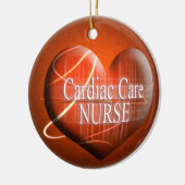 HERZkrankenschwester-HERZ-WEIHNACHTSverzierung Keramik Ornament (Links)