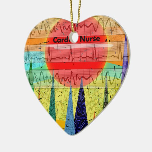 Herzkrankenschwester-magischer Wald Keramikornament (Links)