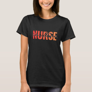 Herzkrankenschwester Moderne Typografie T-Shirt