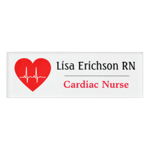 Herzkrankenschwester-Namen-Umbau personalisiert Namenschild