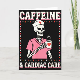 Herzkrankenschwester Valentinsknochencaffee Koffei Karte