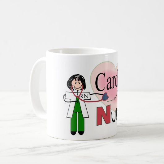 Herzkrankenschwesterkaffee-Tasse Kaffeetasse (Vorderseite Links)