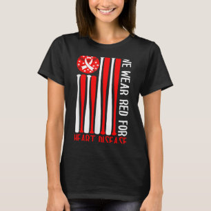 Herzkrankheit-Bewusstsein Baseball-Liebhaber Rot A T-Shirt