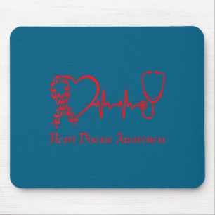 Herzkrankheit-Bewusstsein Geht Rot Im Februar Gesu Mousepad