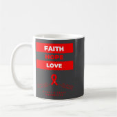 Herzkrankheit-Bewusstsein Glaube Hoffnung Liebe De Kaffeetasse (Links)