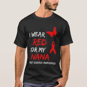 Herzkrankheit-Bewusstsein Ich trage Rot für meine T-Shirt
