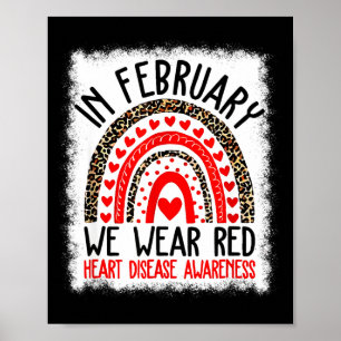 Herzkrankheit-Bewusstsein Im Februar tragen wir ro Poster