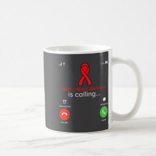 Herzkrankheit-Bewusstsein Rotes Band Herzinfarkt Ü Kaffeetasse