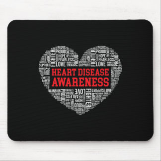 Herzkrankheit Februar Trage Rot Herzkrankheit Awar Mousepad
