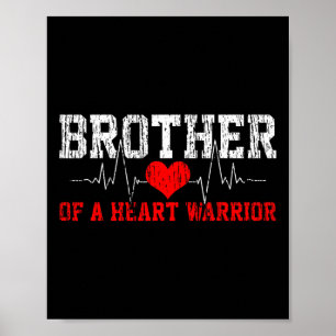 Herzkrankheit Herzschlag Krieger Bruder Geschenk Poster