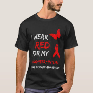 Herzkrankheit Ich Trage Rot Für Meine Schwiegertoc T-Shirt