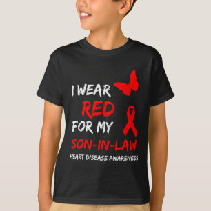 Herzkrankheit Ich Trage Rot Für Meinen Schwiegerso T-Shirt