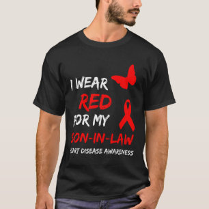 Herzkrankheit Ich Trage Rot Für Meinen Schwiegerso T-Shirt