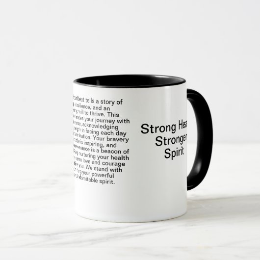 Herzkrankheit Inspirationsmeldung Tasse (VorderseiteRechts)
