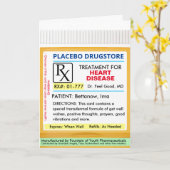 HERZKRANKHEIT RX Verschreibung für Gesundheit wird Karte (Gelbe Blume)