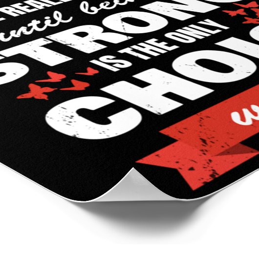 Herzkrankheiten Aufklärungsmonat stark Herzgesundh Poster (Ecke)