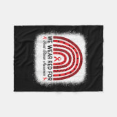 Herzkrankheiten Bewusstsein Regenbogen Rotes Herz Fleecedecke (Vorderseite (Horizontal))