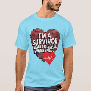 Herzkrankheiten Bewusstsein T - Shirt Design.