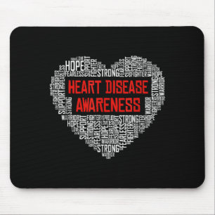 Herzkrankheiten-Bewusstseinsmonat Trage Rot Liebe Mousepad
