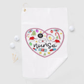 Herzkrankheiten, Halloween-T - Shirt Golfhandtuch (Insitu)