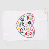 Herzkrankheiten, Halloween-T - Shirt Golfhandtuch (Horizontal)