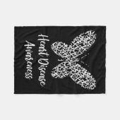 Herzkrankheiten Sensibilisierung Schmetterling Ges Fleecedecke (Vorderseite (Horizontal))