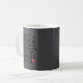 Herzkrankheitsmonat Suprt Walk Tee Kaffeetasse (Vorderseite Links)