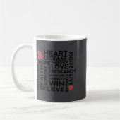 Herzkrankheitsmonat Suprt Walk Tee Kaffeetasse (Links)