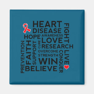 Herzkrankheitsmonat Suprt Walk Tee Magnet