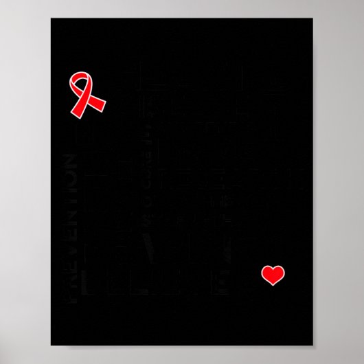 Herzkrankheitsmonat Suprt Walk Tee Poster (Vorne)