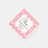 Herzkranz Babydusche Serviette (Ecke)