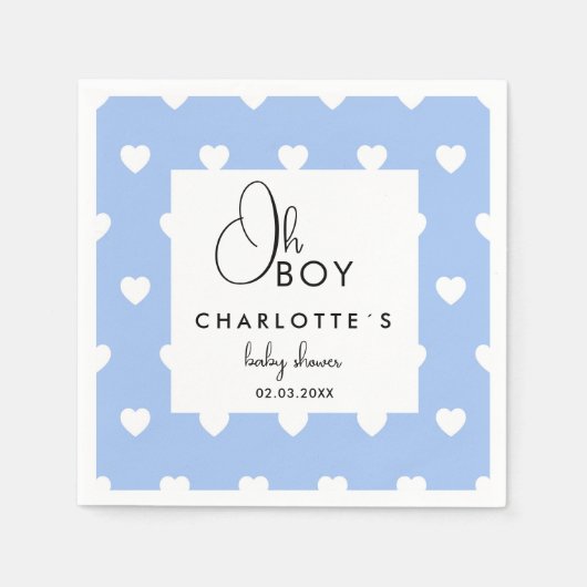 Herzkranz Babydusche Serviette (Vorderseite)