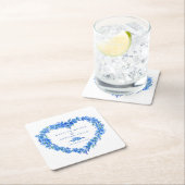 Herzkranz der vergessenen Blume Rechteckiger Pappuntersetzer (Vor Ort)