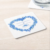 Herzkranz der vergessenen Blume Rechteckiger Pappuntersetzer (angewinkelt)