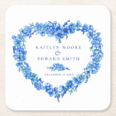 Herzkranz der vergessenen Blume Rechteckiger Pappuntersetzer (Vorderseite)