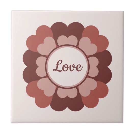 Herzkranz Fliese (Vorderseite)