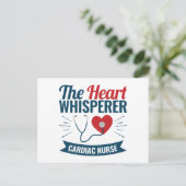 Herzkranz Herzflüstern Postkarte (Stehend Vorderseite)