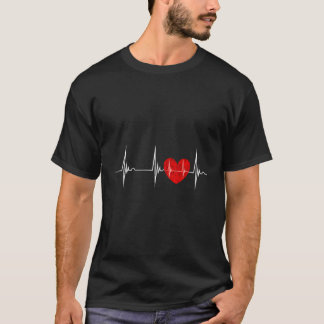 Herzkranz Herzschlag Pulseline Cardiol T-Shirt