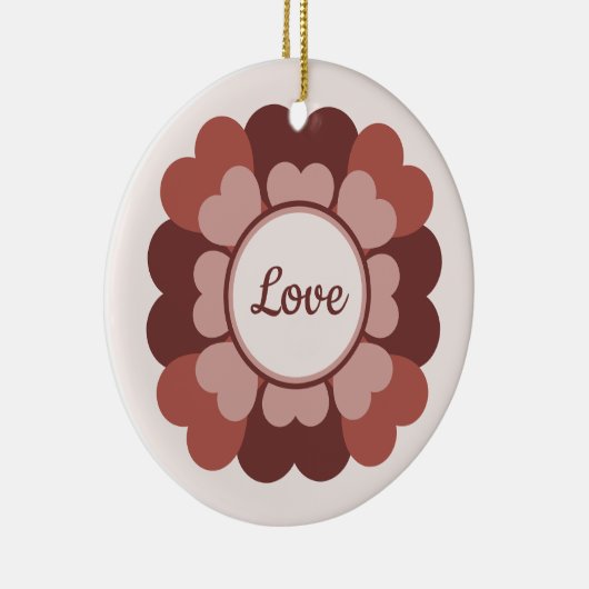 Herzkranz Keramik Ornament (Rechts)