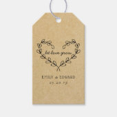 Herzkranz Lassend Liebe Gastgeschenk Hochzeit wach Geschenkanhänger (Vorderseite)