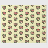Herzkranz Weihnachten Geschenkpapier (Flach)