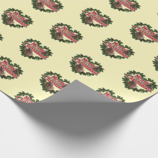 Herzkranz Weihnachten Geschenkpapier (Ecke)