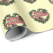 Herzkranz Weihnachten Geschenkpapier (Rolleneckpunkt)