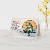 Herzkranzfrosch im Protokoll vermisste Grußkarte Karte (Gelbe Blume)