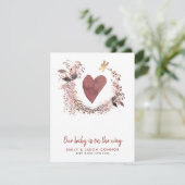 Herzkrautschwangerschaft Ankündigung (Stehend Vorderseite)