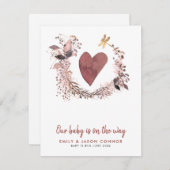 Herzkrautschwangerschaft Ankündigung (Vorne/Hinten)