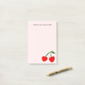 Herzkrebs Personalisiert Valentine Pink Post-it Klebezettel (Auf Schreibtisch)