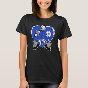 Herzkreislaufen True Blue 1s Matching T-Shirt
