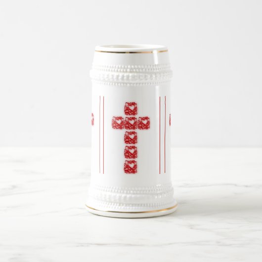 Herzkreuz Bierglas (Mittel)